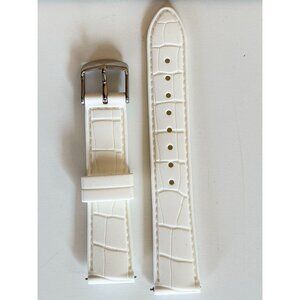 18MM White Embossed Silicone Michele Strap